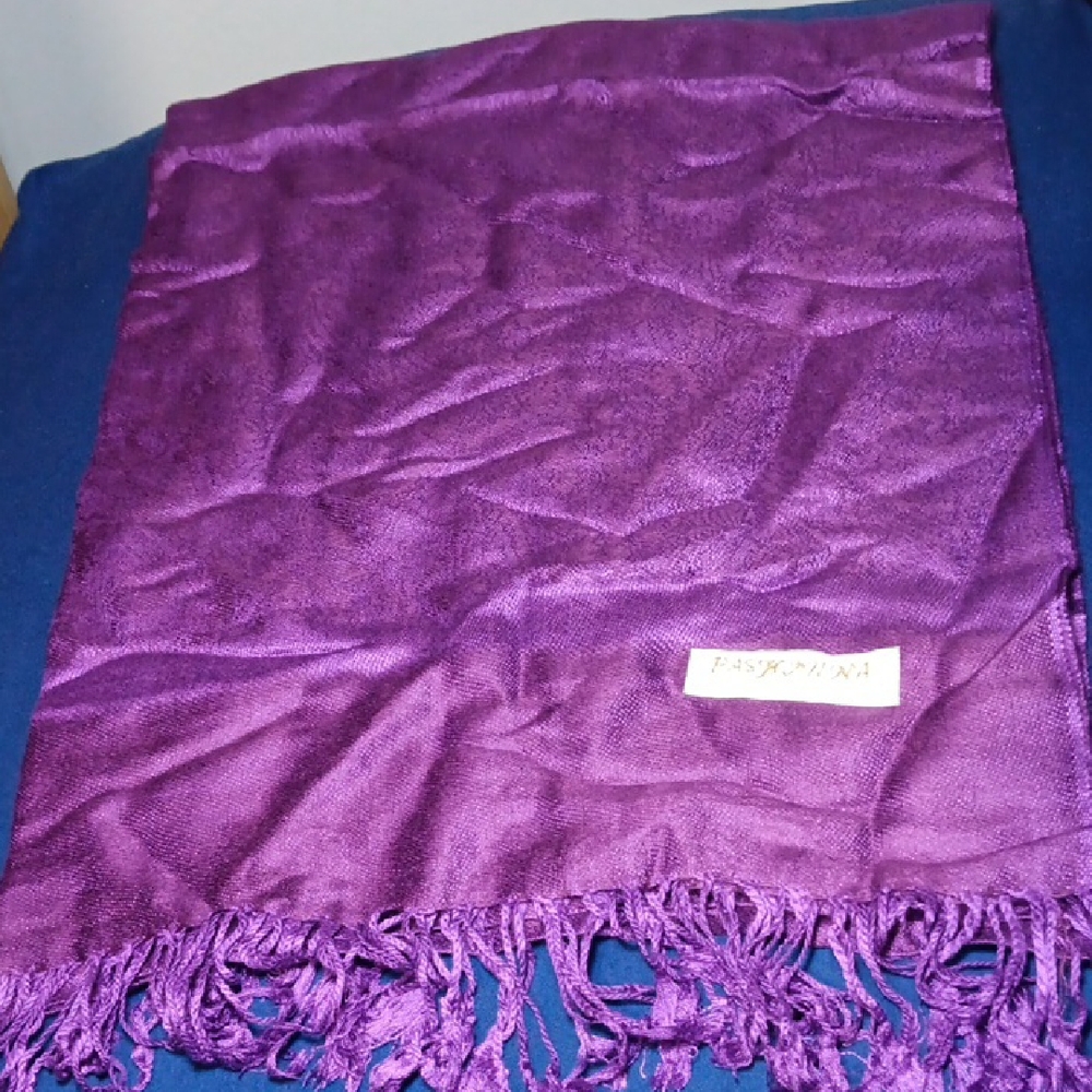 Pashmina Luxurious Purple Silk Blend Scarf